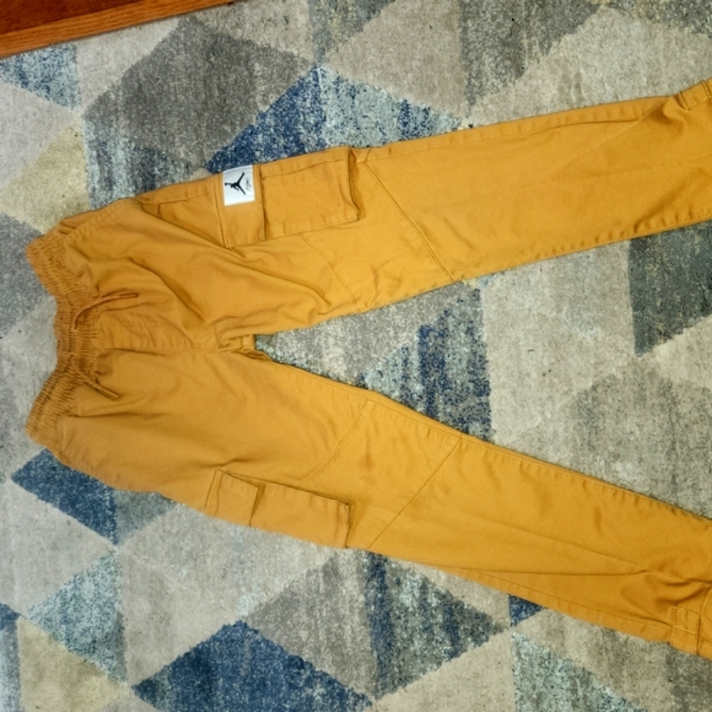 Jordan Kids Cargo Pants in Mustard